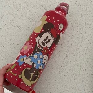 DISNEY STORE MINNIE MOUSE Mickey polka dot flower daisy water bottle PINK